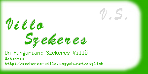 villo szekeres business card
